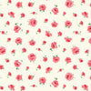 Pink roses on a cream cotton fabric - 'Mary Rose' Flower Show Midsummer by Liberty