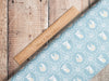 Load image into Gallery viewer, Doves on Bright Blue Gold elements scandi cotton fabric &#39;Starlit Hollow&#39; - Dashwood Studio