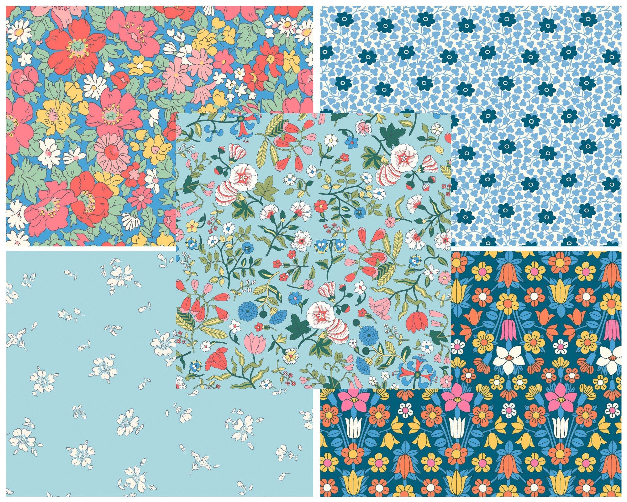 Liberty 'Chelsea Flower' Flower Show Midsummer cotton fabric