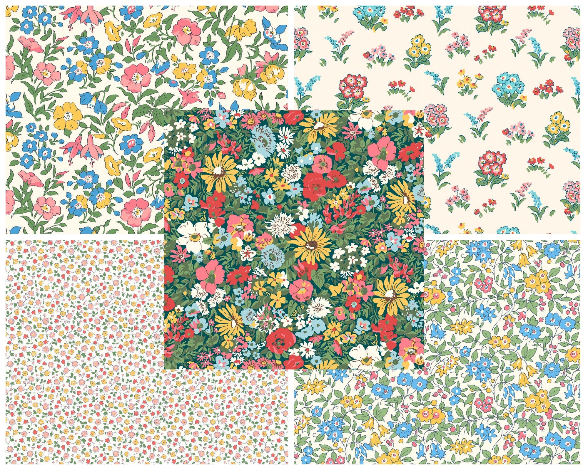 Liberty 'Chelsea Flower' Flower Show Midsummer cotton fabric