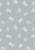 Scottish Highland sheep on a duck egg blue cotton fabric - Country Life Reloved by Lewis and Irene