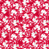 White doves on a red cotton fabric with metallic - Starlit Hollow by Dashwood Studio