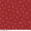 Snowflakes on deep red cotton fabric - Winterland by Riley Blake