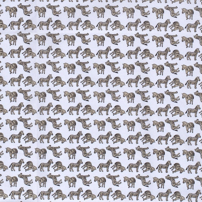 Zebras safari fabric on pale blue 100% cotton wide fabric