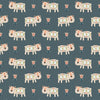 Scandi bears on a slate grey cotton fabric - Nordiska by Dashwood Studio