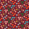 Acorns and berries on burgundy cotton fabric - Hello Velo from Dashwood Studio