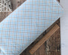 Flannel brushed cotton Check Plaid Tartan Blue and Brown - Henry Glass & Co