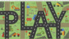 Play zone kids green play mat panel with roads - Clothworks