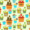 Colourful Jam and Pickle Jars on White cotton fabric - Farm to Table by Robert Kaufman