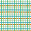 Green and orange checked plaid cotton fabric = Farm to Table by Robert Kaufman