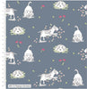 Fabric Dogs Playing on cool blue 100% cotton fabric - CraftCottonCo.