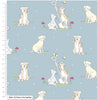 Cats and dandelions on lilac cotton fabric - Craft Cotton Co.