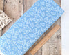 Textured Leaves on Light Blue cotton fabric - 'Indigo Elements' Stuart Hillard