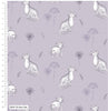 Cats and dandelions on lilac cotton fabric by Craft Cotton Company