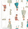 1950s Simplicty patterns on a white cotton fabric - Simplicity Patterns by Craft Cotton Co.