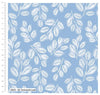 Textured Leaves on Light Blue cotton fabric - 'Indigo Elements' Stuart Hillard