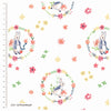 Load image into Gallery viewer, Peter Rabbit in floral wreaths on a white cotton fabric - Flowers and Dreams by Craft Cotton Co