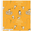 Snoopy Dog 'Happiness Is Laughter' white cotton fabric - TheCraftCottonCo