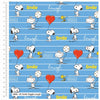 Snoopy Dog 'Happiness Is Laughter' white cotton fabric - TheCraftCottonCo