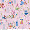 Princess and castle pink cotton fabric - Little Briar Rose by Riley Blake