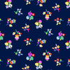 Navy blue cotton lawn fabric with multicoloured small flowers - Kaleidoscope by Dashwood Studio