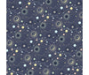 Blue moon and star nursery cotton fabric - Star Bright by P & B