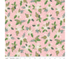 Load image into Gallery viewer, Christmas poinsettia on pink cotton fabric - Riley Blake