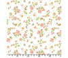 Flowers and white spots on dark red cotton fabric - Pieces of Time by EQP