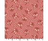 Flowers and white spots on a dark red cotton fabric - Pieces of Time by Studio E