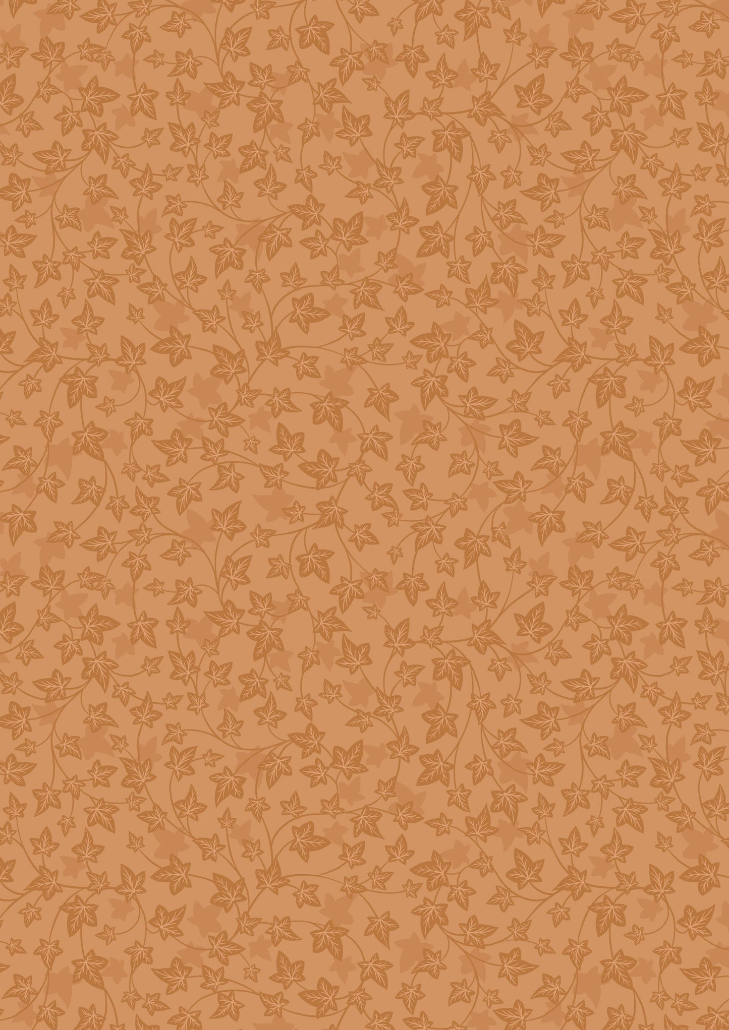 Fabric Ivy on cream cotton fabric - Evergreen - Lewis & Irene