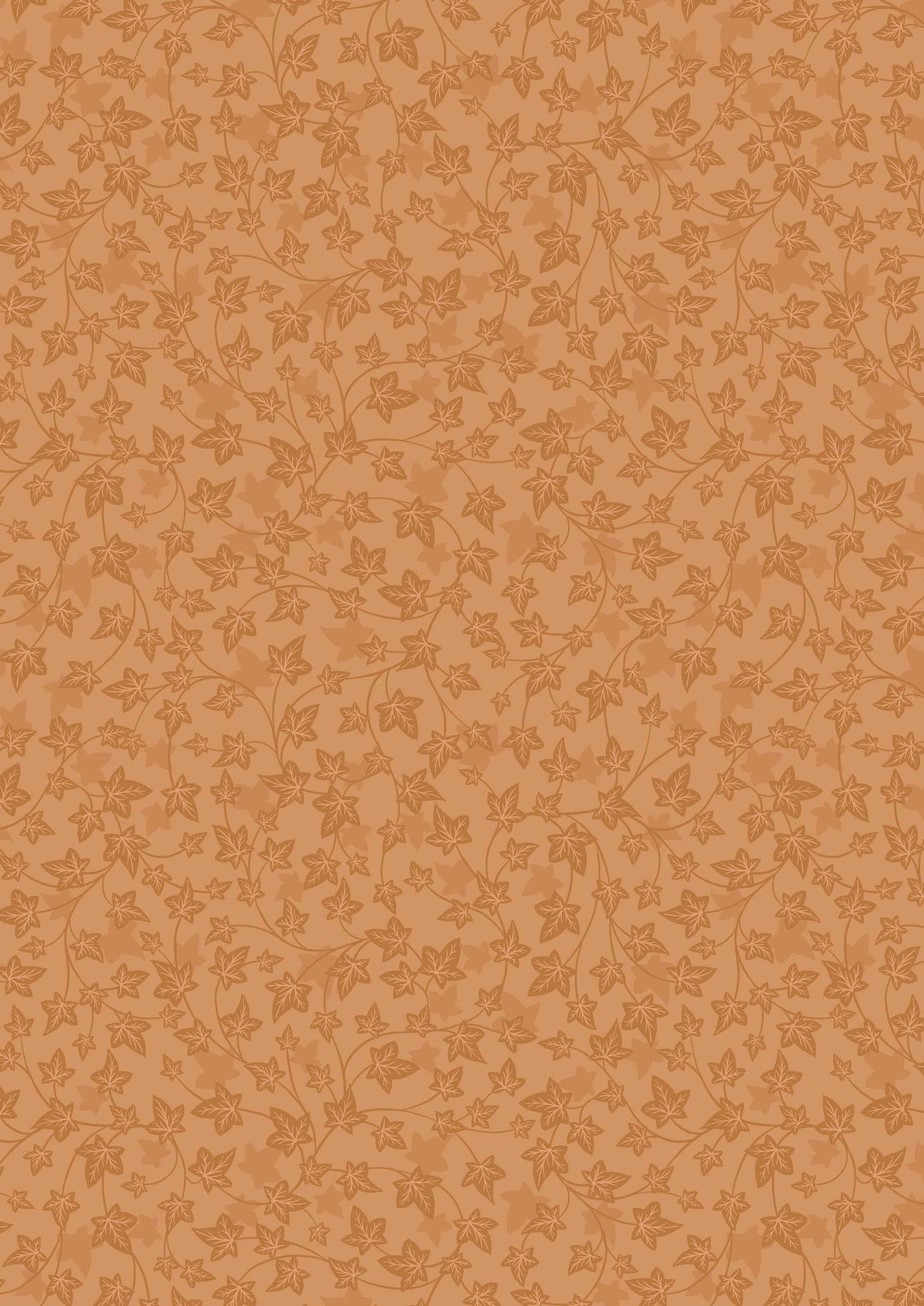 Fabric Ivy on cream cotton fabric - Evergreen - Lewis & Irene