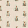 Fabric Labrador dog cotton rich linen look fabric