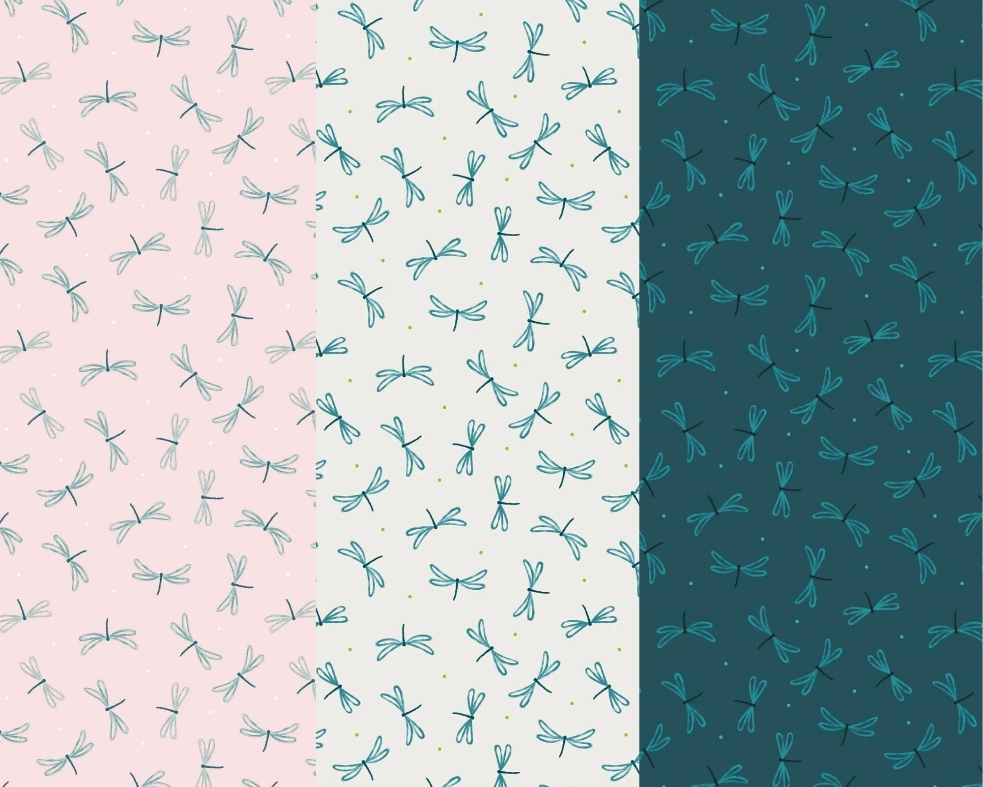 Fabric Lake Ripples on dark turquoise cotton fabric - On the Lake by Lewis & Irene