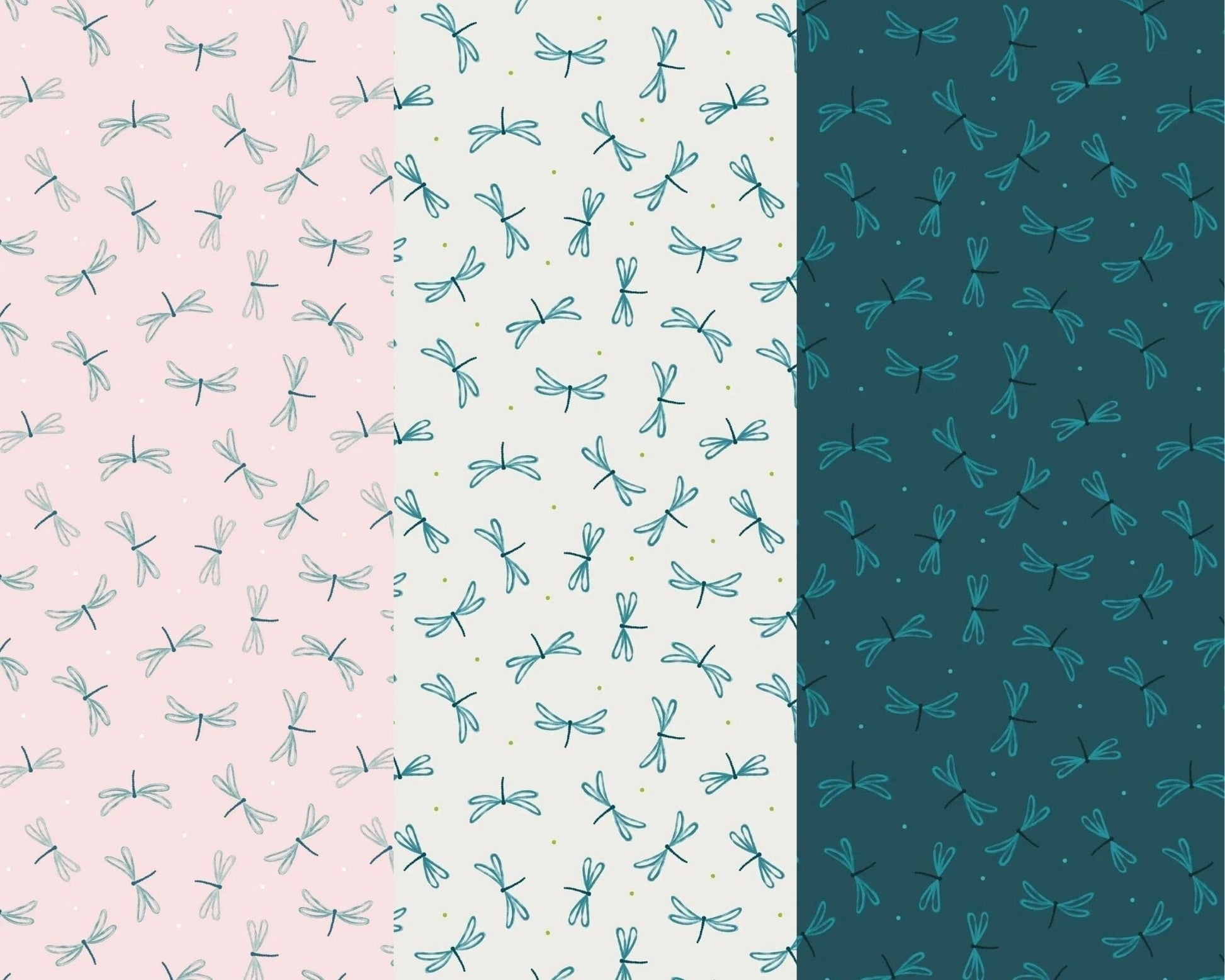 Fabric Lake Ripples on dark turquoise cotton fabric - On the Lake by Lewis & Irene