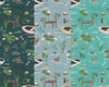 Fabric Lake Ripples on dark turquoise cotton fabric - On the Lake by Lewis & Irene