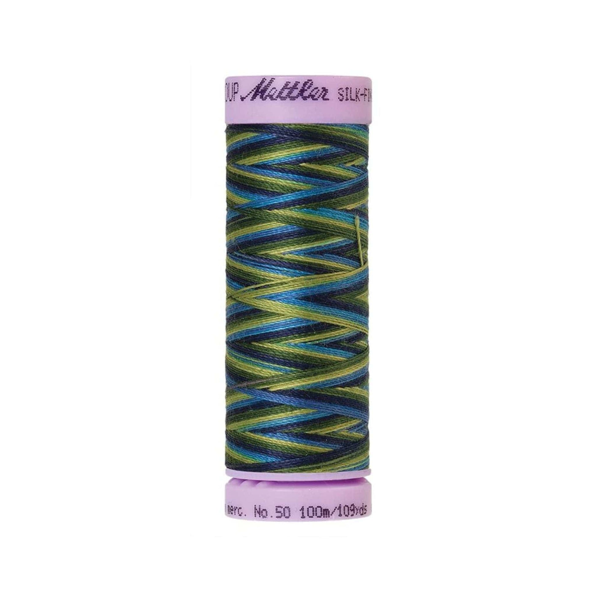 Thread & Floss Lakeside View Silk Thread Finish Multi Colour Cot 50 100m - 9815 Mettler