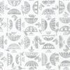 Fabric Leaves and birds on slate grey cotton fabric - 'Songbird' by Robert Kaufman