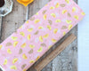 Fabric Lemon Wedges Metallic Gold Pink cotton fabric - Rose Lemonade by Robert Kaufman