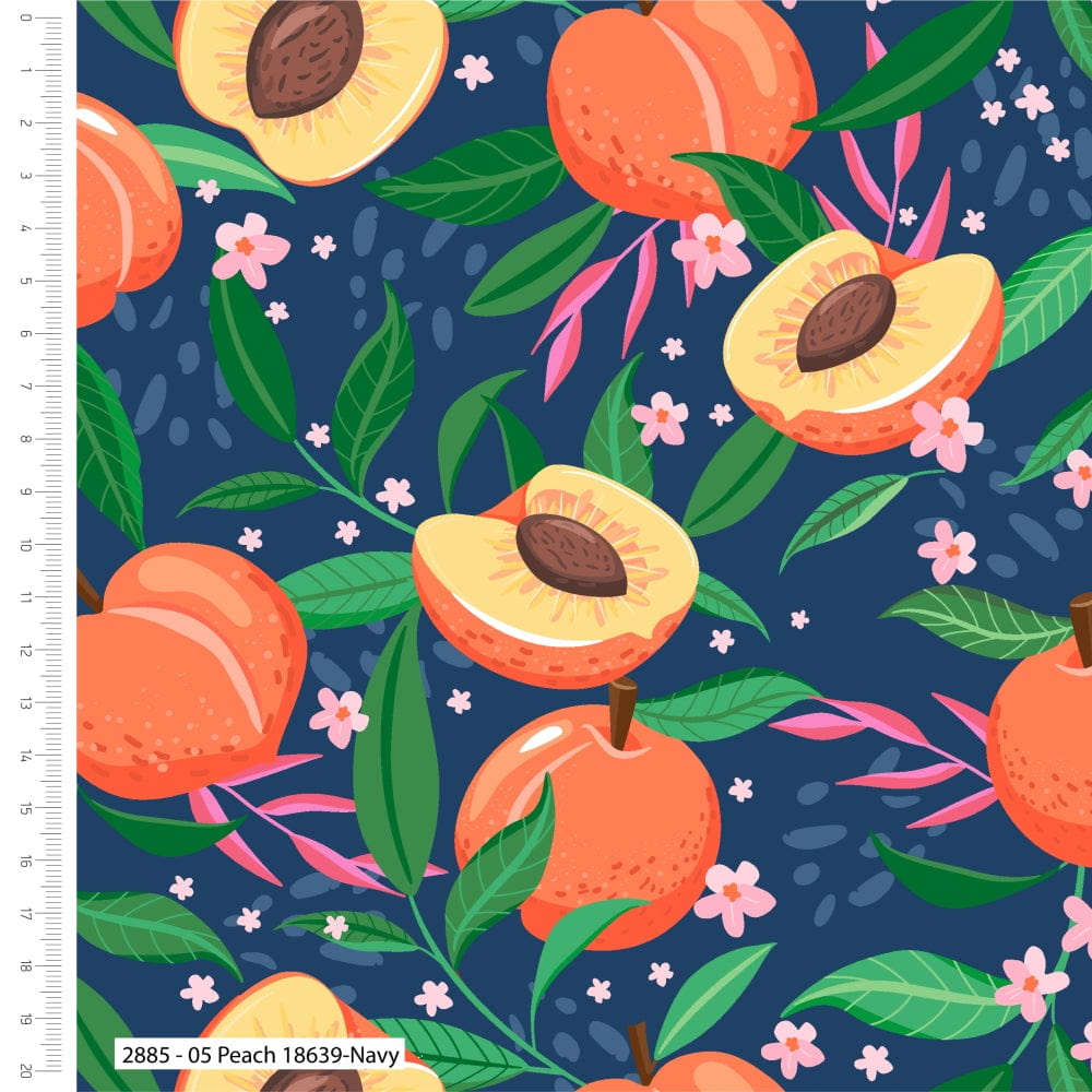 Fabric Lemons and Flowers on Bright Green 100% cotton fabric - Gone Wild