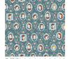 Fabric Little hobby gifts on pale blue cotton fabric - Little Women by Riley Blake