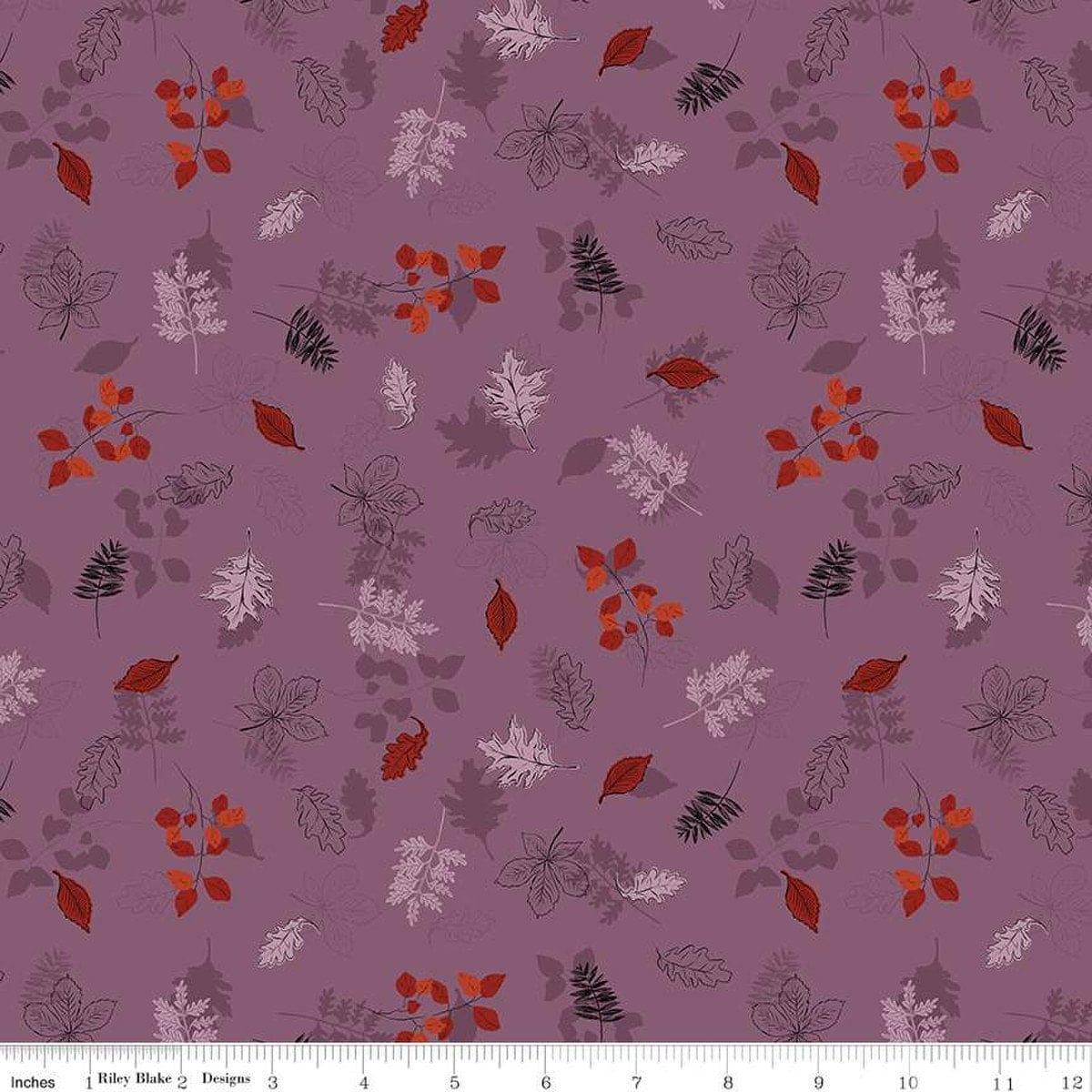 Fabric Maple Leaves on pink cotton fabric - Maple - Riley Blake