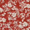 Fabric Michael Miller red and cream floral cotton fabric - Life is Better on the Farm