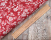 Fabric Michael Miller red and cream floral cotton fabric - Life is Better on the Farm