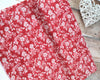 Fabric Michael Miller red and cream floral cotton fabric - Life is Better on the Farm