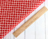 Fabric Nautical net on red cotton fabric - 'At The Helm' by Wilmington