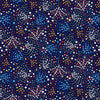 Fabric Navy blue sunburst Kaleidoscope Cotton Lawn fabric - Dashwood Studio