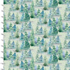 Fabric Navy checked plaid 100% cotton fabric - 'Forest Friends' 3 Wishes