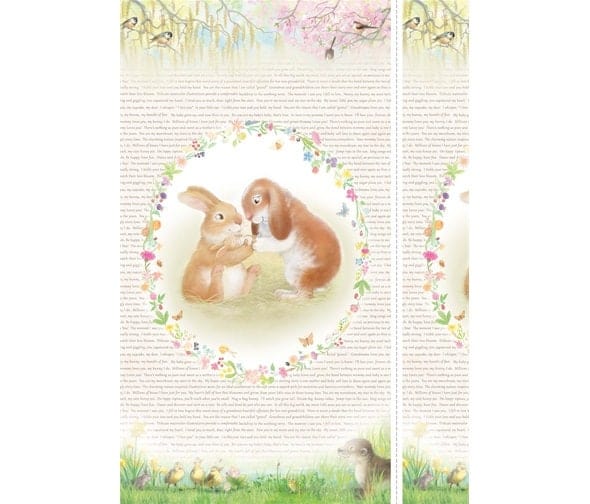 Fabric Nursery panel 'Honey Bunny' Rabbit - Michael Miller