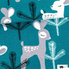 Fabric organic Jersey knit Bambi on petrol blue Paapii Design - 48cm