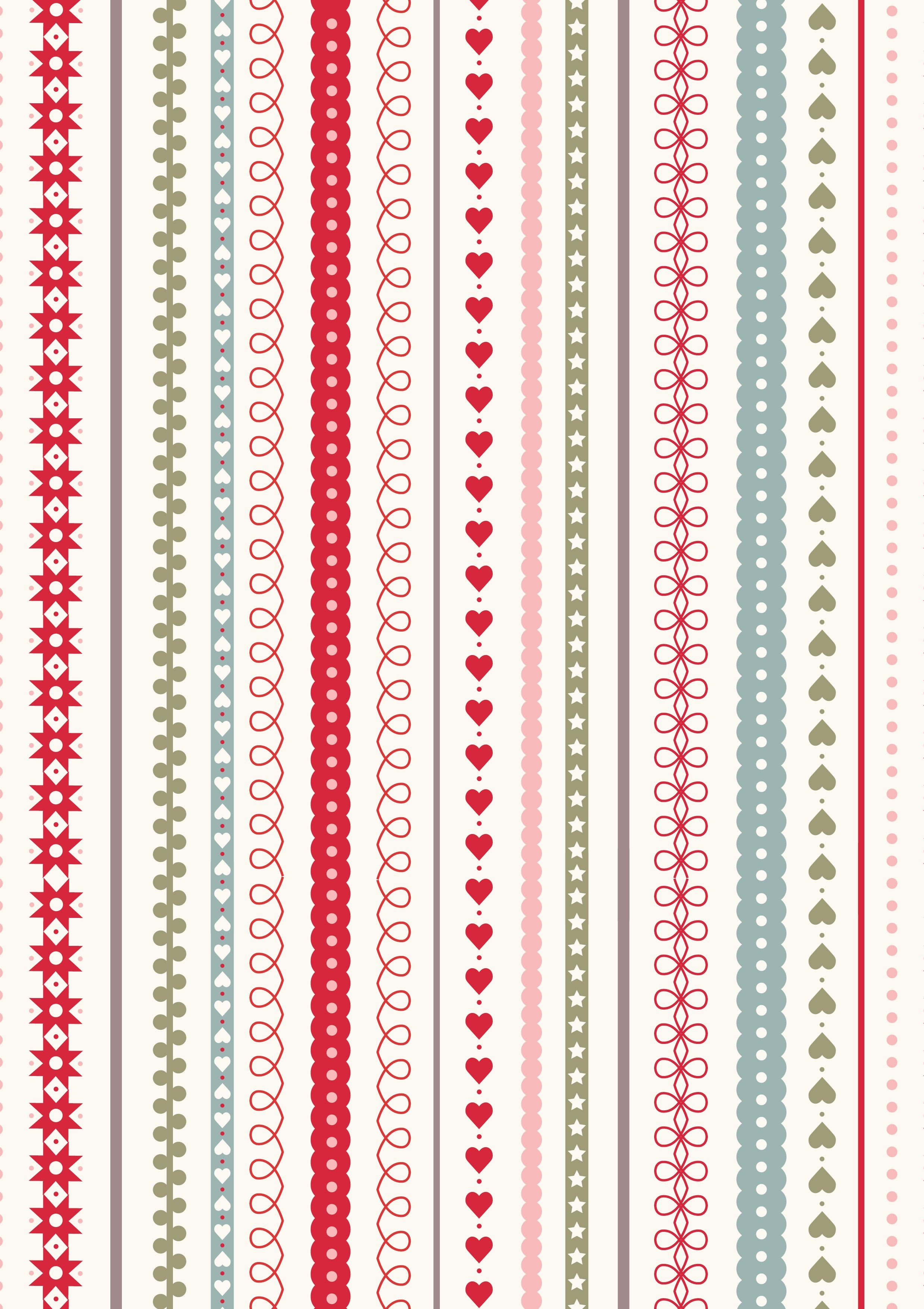 Gingerbread stars on red cotton fabric - Gingerbread Season by Lewis & Irene